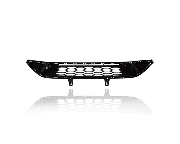 Grille - Compatible/Replacement for '19-20 Kia Optima LX/SX - Front Bumper Lower Without Fog Lamp Hole, Glossy Black - 86560D5520