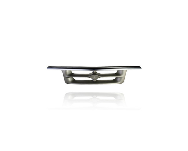 Grille - Compatible/Replacement for '95-97 Ford Ranger - Chrome Frame Gray Insert, With Emblem Provision - F57Z8200H