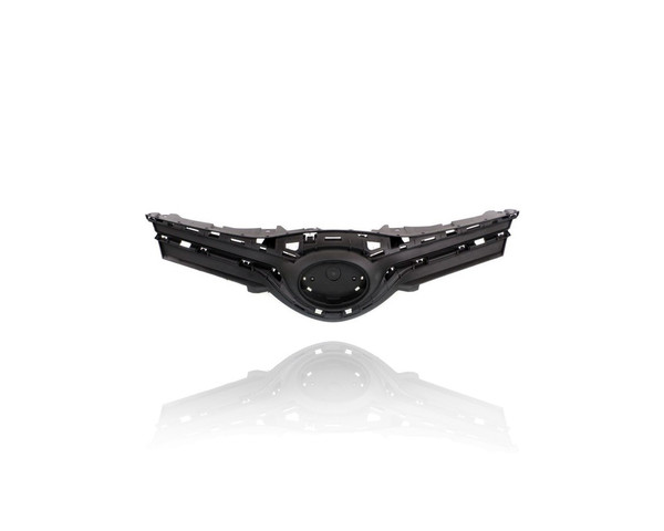 Grille - Compatible/Replacement for '15-17 Toyota Yaris Hatchback - Main Upper Emblem, Textured Black, With Emblem Provision - 531110D810