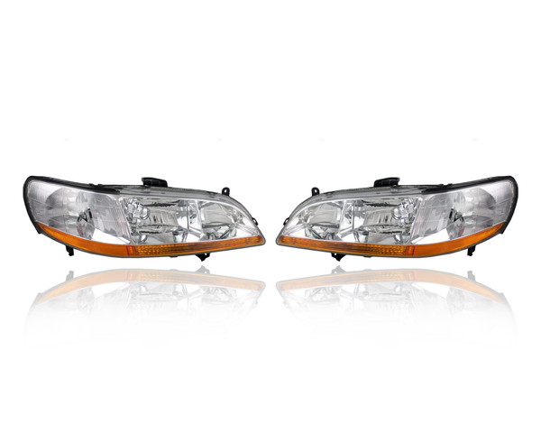 Headlight Assembly For 98-00 Honda Accord Sedan/Coupe - Pair (Both Left Driver & Right Passenger) Set