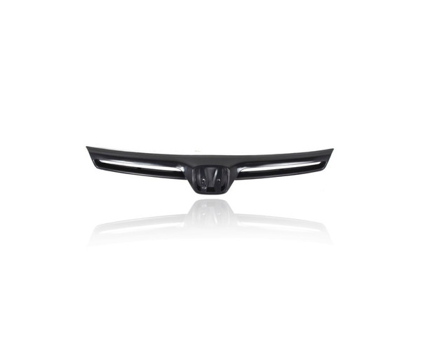 Grille - Compatible/Replacement for '06-08 Honda Civic Coupe (Exclude SI/2.0L) - Black Chrome Emblem Trim, With Emblem Provision - 75100SVAA01ZA CAPA