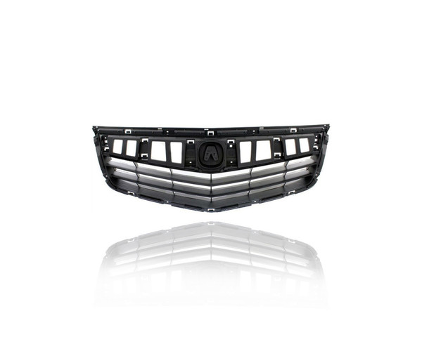 Grille - Compatible/Replacement for '11-14 Acura TSX Sedan/Wagon - Main Upper Black Insert, With Emblem Provision - 71121TL2A51