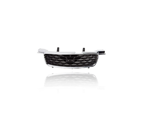 Grille - Compatible/Replacement for '00-03 Nissan Sentra - Main Chrome Frame, Black Insert, With Emblem Provision - 623105M125