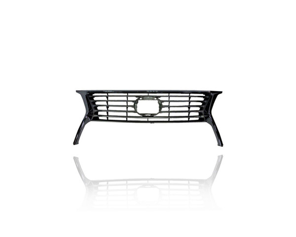 Grille - Compatible/Replacement for '13-15 Lexus RX350 Base/Canada-Built - Main Upper, Chrome Outer Frame Silver Gray Insert, With Emblem Provision - 531010E140