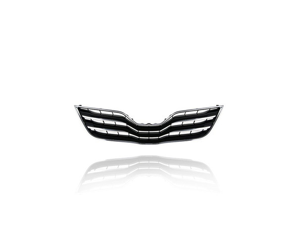 Grille - Compatible/Replacement for '10-11 Toyota Camry XLE - Main Upper, Chrome Inner Trim Black Insert - 5310106190C0