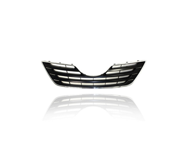 Grille - Compatible/Replacement for '07-09 Toyota Camry XLE - Chrome/Black - 5310106080C0 CAPA