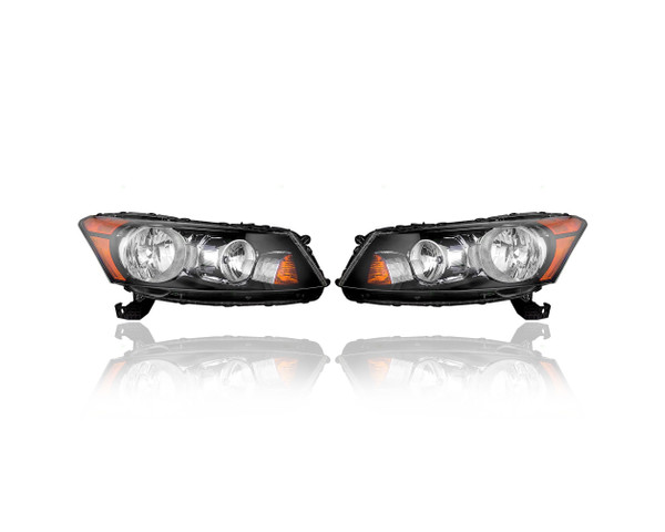Headlight Assembly For 08-12 Honda Accord Sedan - Left Driver + Right Passenger Set Pair - 33100TA0A01, 33150TA0A01