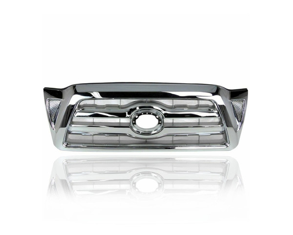 Grille - Compatible/Replacement for '05-11 Toyota Tacoma - Chrome Frame/Insert, With Emblem Provision - 5310004360