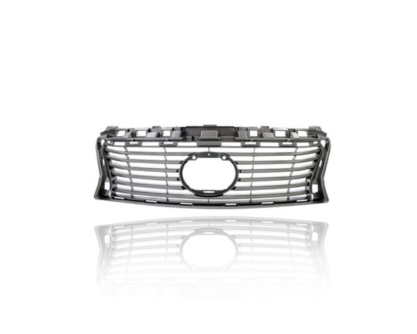 Grille - Compatible/Replacement for '13-15 Lexus ES300h/350 - Main Upper, Silver Gray, With Emblem Provision - 5311133440