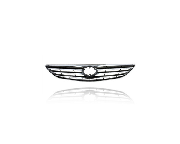 Grille - Compatible/Replacement for '05-06 Toyota Camry Base/LE/XLE (Japan-Built) - Chrome Frame, Black Billet Insert, With Emblem Provision - 5310133150