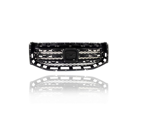 Grille - Compatible/Replacement for '12-15 Honda Pilot - Main Upper, Textured Black, With Emblem Provision - 75101SZAA11