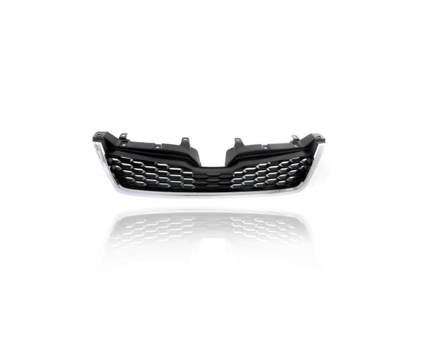Grille - Compatible/Replacement for '14-16 Subaru Forester 2.0XT Premium/Touring - Lower Section, Chrome Frame Black Insert - 91121SG060