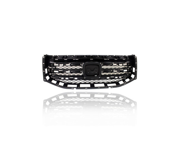 Grille - Compatible/Replacement for '12-15 Honda Pilot - Main Upper, Textured Black, With Emblem Provision - 75101SZAA11 CAPA
