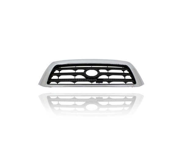Grille - Compatible/Replacement for '07-09 Toyota Tundra Base/SR5 - Chrome Outer Frame, Black Insert, With Emblem Provision - 531000C160
