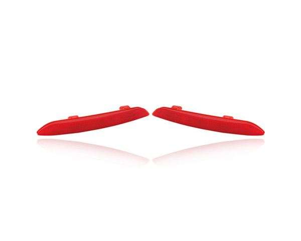 Bumper Reflector - Compatible/Replacement for '22-22 Honda Civic Hatchback - Rear - Pair, Left Driver + Right Passenger Set - 33505T43J01, 33555T43J01