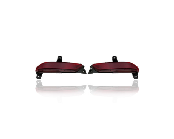 Bumper Reflector - Compatible/Replacement for '22-22 Lexus NX450h+/250/350/350h - Rear - Pair, Left Driver + Right Passenger Set - 8148078020, 8149078030