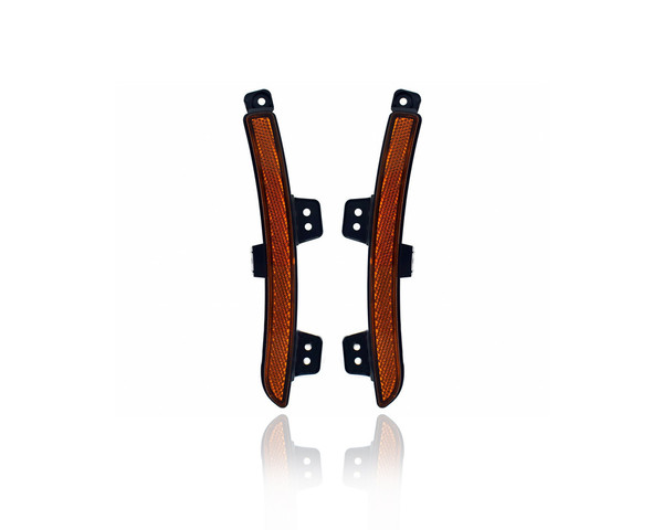 Bumper Reflector - Compatible/Replacement for '21-22 Kia Sorento FWD LX/AWD S/EX/SXP - Front - Pair, Left Driver + Right Passenger Set - 921A2R5000, 921A1R5000