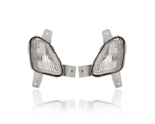 Daytime Running Light - Compatible/Replacement for '18-19 Hyundai Sonata SE/Eco - Halogen - Pair, Left Driver + Right Passenger Set - 92208C1550, 92207C1550