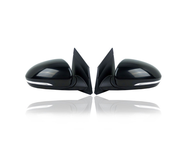 Door Mirror - Compatible/Replacement for '16-18 Hyundai Tucson Sport/Value/Limited - Powered, Heated With Signal Lamp/Blind Spot, Unpainted - Pair, Set - 87620D3430, 87610D3430