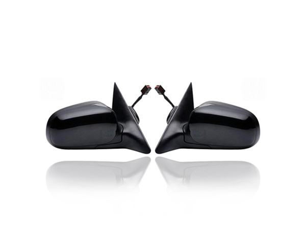 Door Mirror - Compatible/Replacement for '09-11 Ford Crown Victoria - Non-Heated With Cover, Unpainted - Pair, Left Driver + Right Passenger Set - 9W7Z17682A, 9W7Z17683A