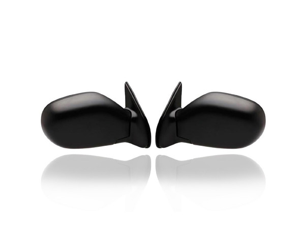 Door Mirror - Compatible/Replacement for '00-04 Nissan Pathfinder LE - Powered, Heated, Unpainted - Pair, Left Driver + Right Passenger Set - K63014W460, K63024W460