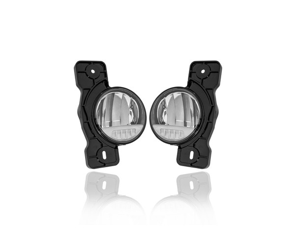 Fog Light Assembly - Compatible/Replacement for '07-22 Jeep Wrangler, 20-22 Gladiator For Metal Bumper - LED - Pair, Left Driver + Right Passenger Set - 68304048AF, 68304049AF - CAPA