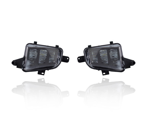 Fog Light Assembly - Compatible/Replacement for '15-19 Volkswagen VW Golf Sportwagon, 18-21 GTI, 17-19 Alltrack - LED - Pair, Left Driver + Right Passenger Set - 5GM941700B, 5GM941699B - CAPA