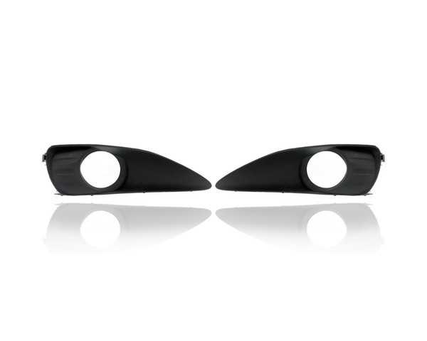 Fog Light Cover - Compatible/Replacement for '09-10 Toyota Matrix Without Lower Spoiler - Trim With Hole - Pair, Left Driver + Right Passenger Set - 5212702240, 5212802270