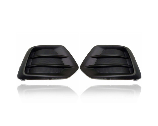 Fog Light Cover - Compatible/Replacement for '17-22 Chevrolet Trax - Front Bumper Insert Without Hole, Outer Grille - Pair, Left Driver + Right Passenger Set - 42537708, 42537707