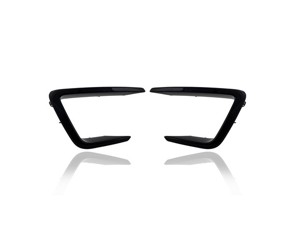 Fog Light Cover - Compatible/Replacement for '19-21 Ford Expedition - Front Outer Grille, Black - Pair, Left Driver + Right Passenger Set - KL1Z15A245AA, KL1Z15A245AB