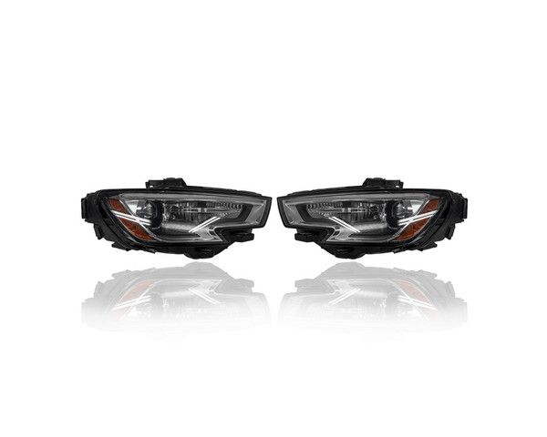 Headlight - Compatible/Replacement for '17-20 Audi A3 Cabriolet/Sedan S3 - HID - Pair, Left Driver + Right Passenger Set - 8V0941044G, 8V0941043G - CAPA