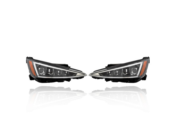 Headlight Assembly - Compatible/Replacement for '19-20 Hyundai Elantra Sedan Limited/Sport (USA-Built) - LED - Pair, Left Driver + Right Passenger Set - 92102F2760, 92101F2760