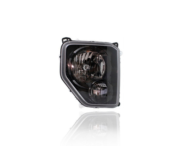 Headlight Assembly - Compatible/Replacement for '10-12 Jeep Liberty - With Fog Light, Black Bezel - Right Hand - Passenger - 68079710AA - CAPA