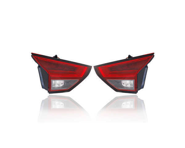 Tail Light Assembly - Compatible/Replacement for '21-23 Nissan Rogue (USA-Built) - LED, Inner Liftgate - Pair, Left Driver + Right Passenger Set - 265506RR1A, 265556RR1A