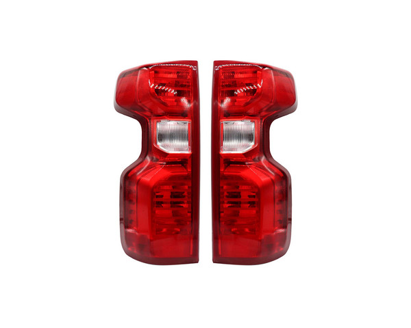 Tail Light Assembly - Compatible/Replacement for '19-22 Chevrolet Silverado 1500 - Halogen - Pair, Left Driver + Right Passenger Set - 84752979