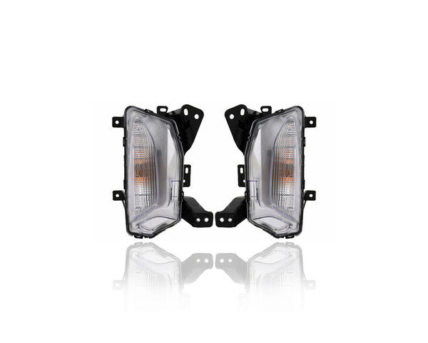 Turn Signal Light Assembly - Compatible/Replacement for '22-22 Chevrolet Equinox - Front, Halogen - Pair, Left Driver + Right Passenger Set - 85107676, 85107675