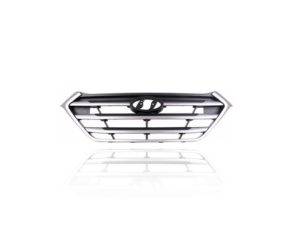Grille - Compatible/Replacement for '18-19 Hyundai Sonata SE/Eco ('18 SEL/Limited 2.4) - Chrome - 86350D3000GAL