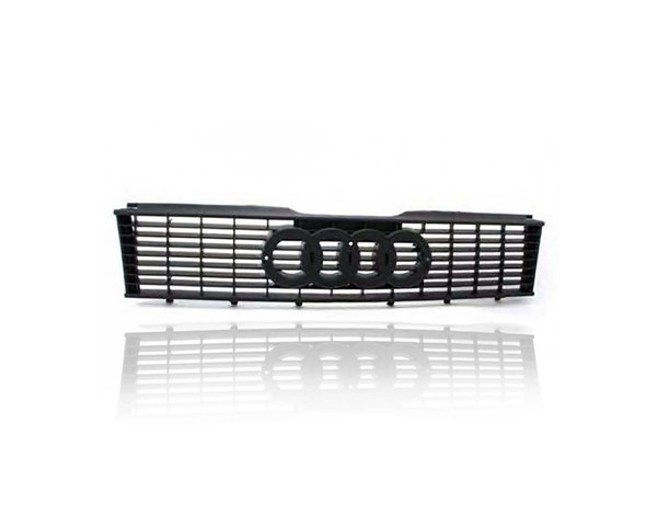 Grille - Compatible/Replacement for '88-92 Audi 80/90 Quattro Series - Black, Emblem Provision - 893853655A01C