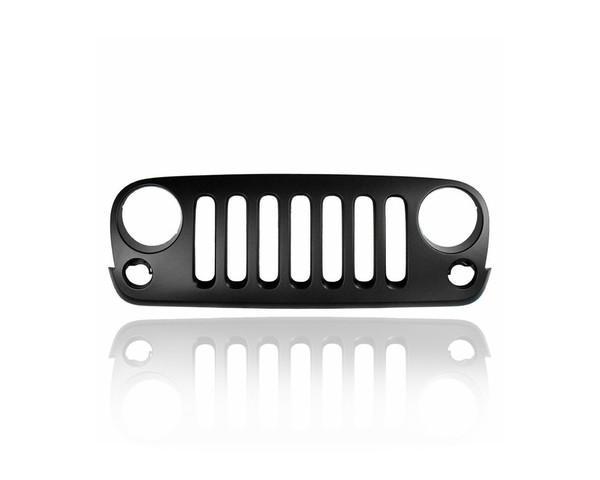 Grille - Compatible/Replacement for '07-17 Jeep Wrangler ('18 Wrangler-JK) - Black - 68046306AC