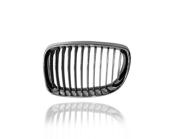 Grille - Compatible/Replacement for '08-13 BMW 1-Series Coupe/Convertibe 135i - Chrome/Black - Left Hand - Driver, 51137179655