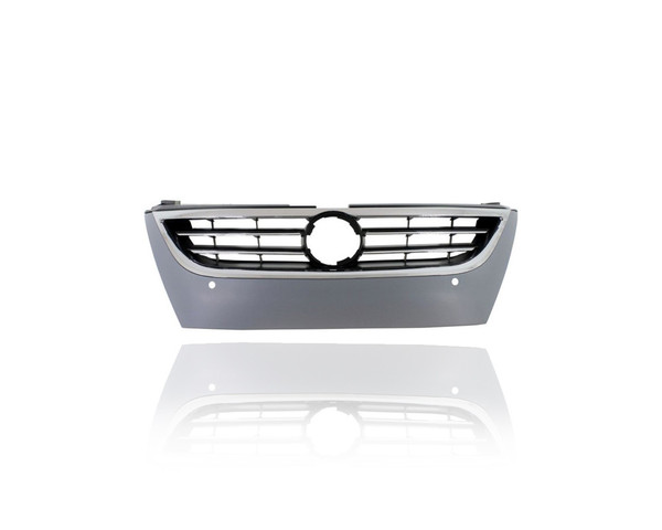 Grille - Compatible/Replacement for '09-12 Volkswagen VW CC/Passat - Black Frame Chrome Insert With Sensor Hole, Emblem Provision - 3C8853651QGRU