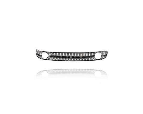Grille - Compatible/Replacement for '98-00 Volkswagen VW Beetle - With Fog Lamp Hole, Matte Black - 1C0807681C01C
