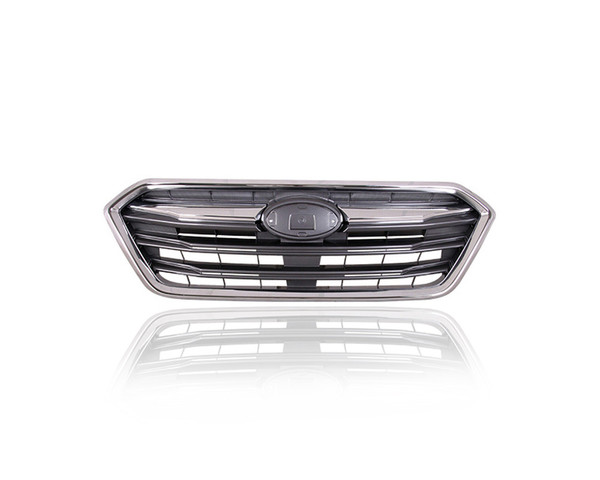 Grille - Compatible/Replacement for '18-19 Subaru Legacy Limited - Chrome Frame Trim, Gray Insert, Emblem Provision - 91121AL19A, CAPA