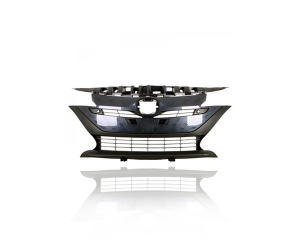 Grille - Compatible/Replacement for '17-20 Toyota Prius Prime Advanced/Limited - Gray Shell Frame Insert With Sensor Hole, Emblem Provision - 5310147052, CAPA