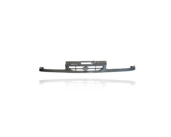 Grille - Compatible/Replacement for '95-96 Hyundai Sonata Base/GL - Main Black Frame Insert, Emblem Provision - 8637134000, OEM