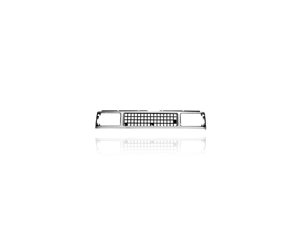 Grille - Compatible/Replacement for '89-91 Isuzu Trooper - White Frame, Black Insert, Emblem Provision - 8944914623