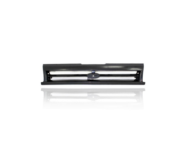 Grille - Compatible/Replacement for '88-89 Ford Festiva - Black, Emblem Provision - E8BZ8200A