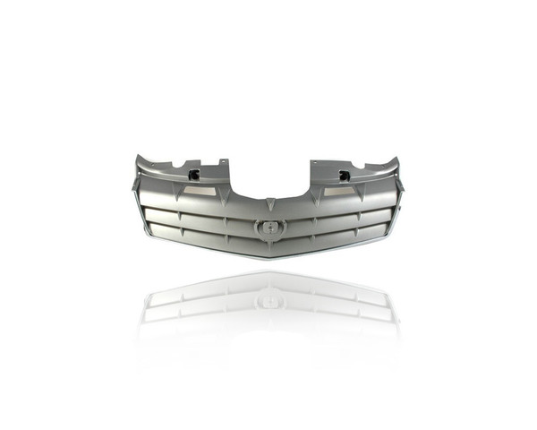 Grille - Compatible/Replacement for '04-05 Cadillac SRX Without Sport - Chrome/Silver, Emblem Provision - 25763160