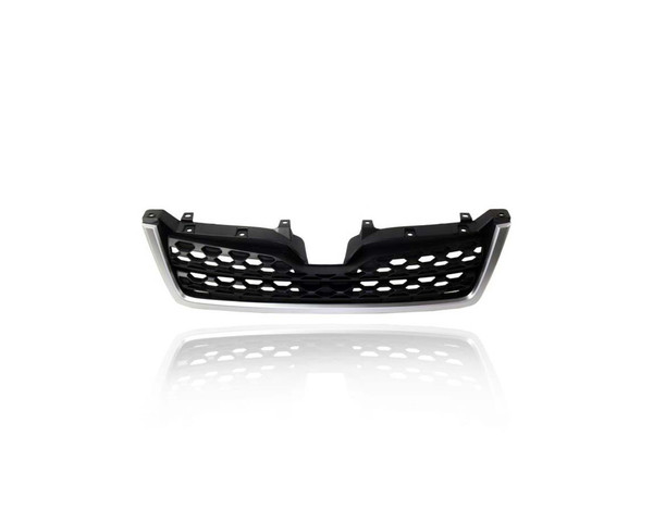 Grille - Compatible/Replacement for '14-16 Subaru Forester 2.5L Base - Lower Silver Frame, Black Insert - 91121SG030