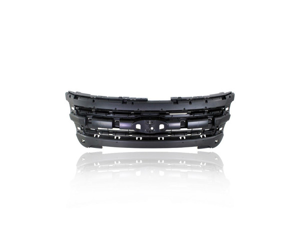 Grille Mounting Panel - Compatible/Replacement for '11-15 Ford Explorer, 13-15 Police - Main Upper Inner, Black, Emblem Provision - BB5Z8A284AA